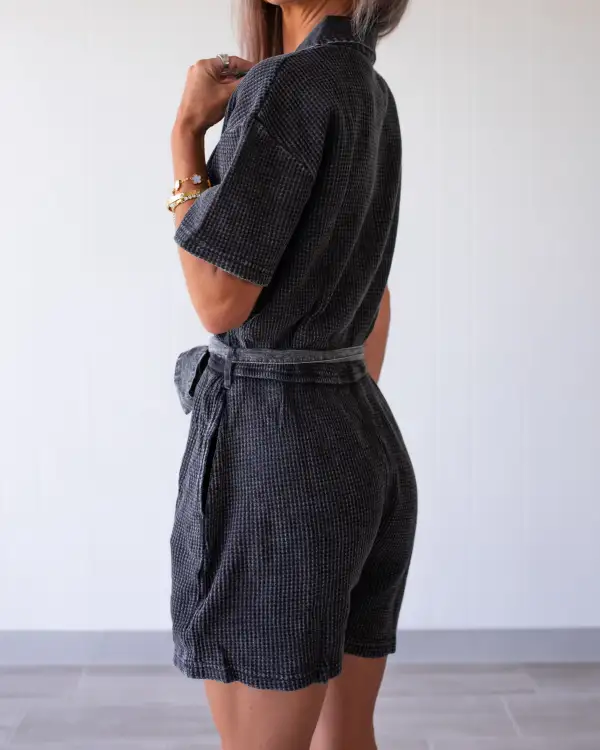 Mineral Wash Cotton Playsuit