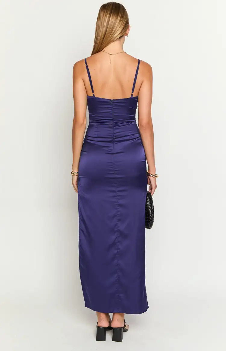 Playful Satin Maxi Dress