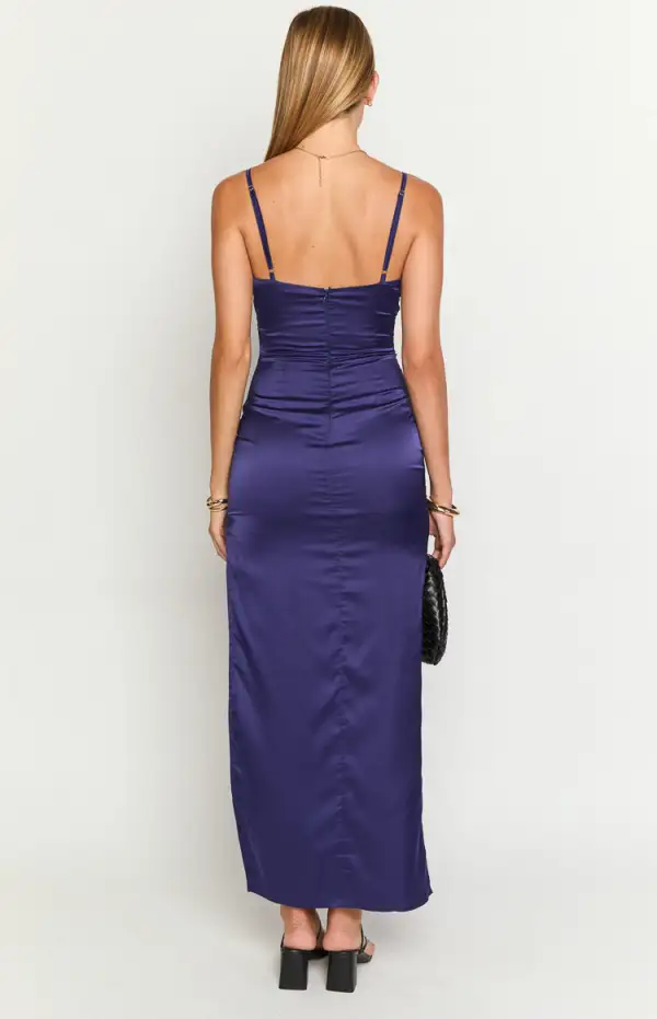 Playful Satin Maxi Dress