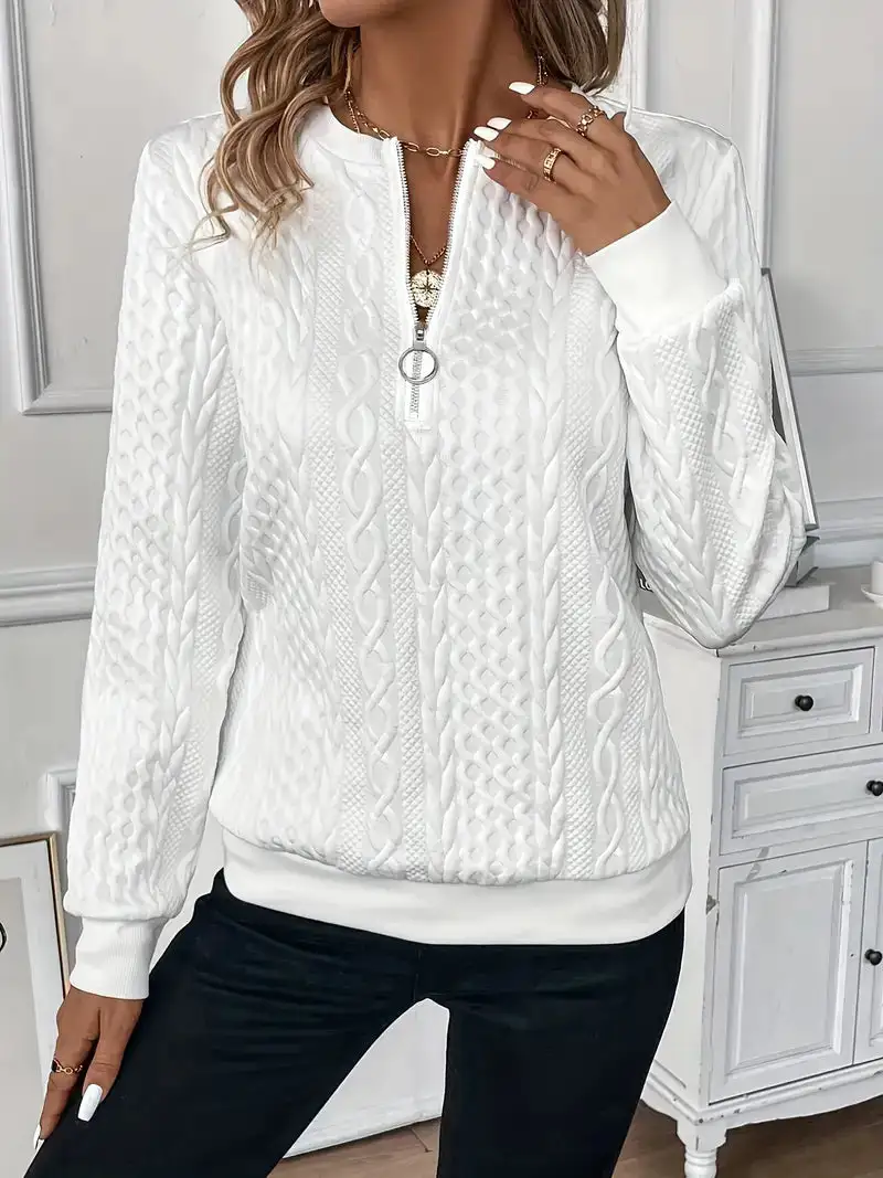 Cable Half Zip Pullover