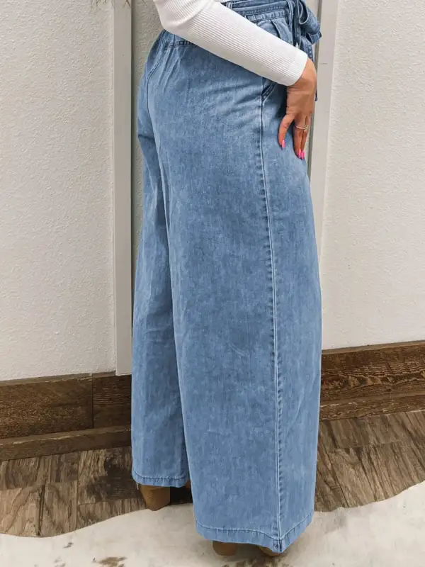 High Rise Raw Hem Denim Jeans