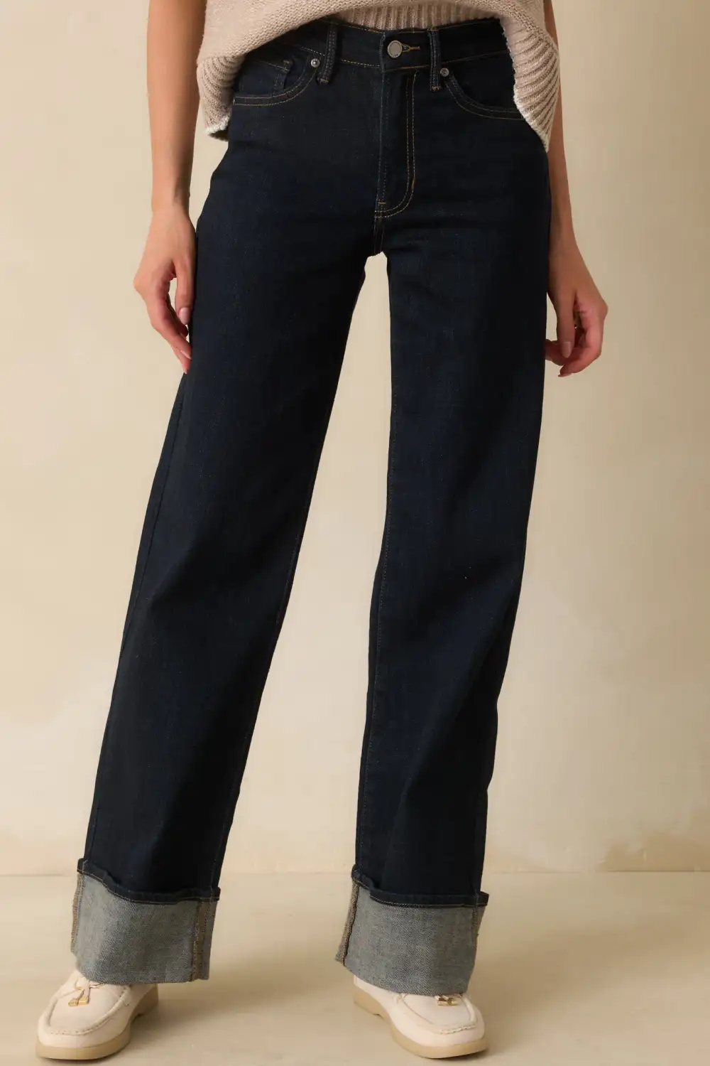Intentions Dark Wash Wide Leg Jeans