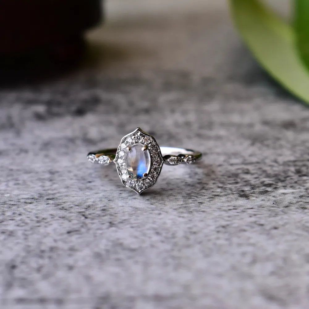 Lunar Moonstone Ring