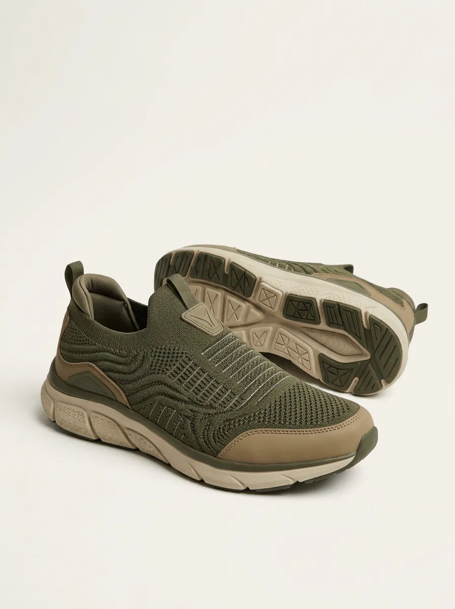 Men's Outdoor Casual Knitted Print Sneakers