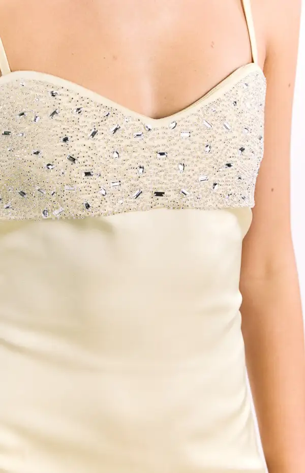 Corset Sequin Contrast Mini Dress