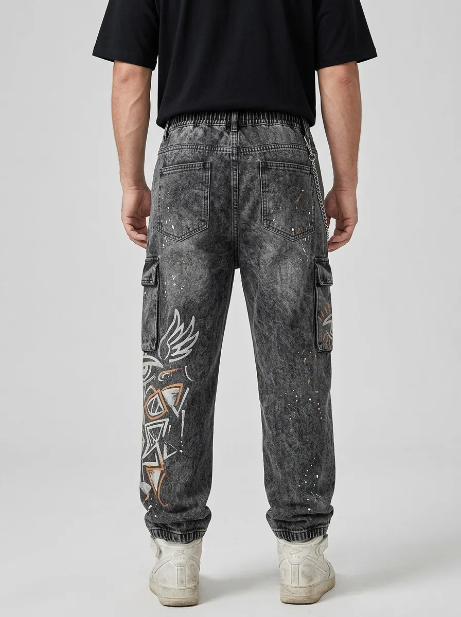 Unisex Streetwear Cargo Jeans