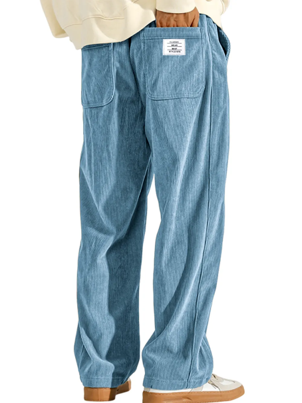 Garment Washed Corduroy Utility Pants