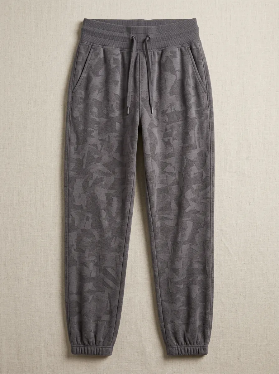 Women's Athletic Casual Grey Geometric Printed Joggers