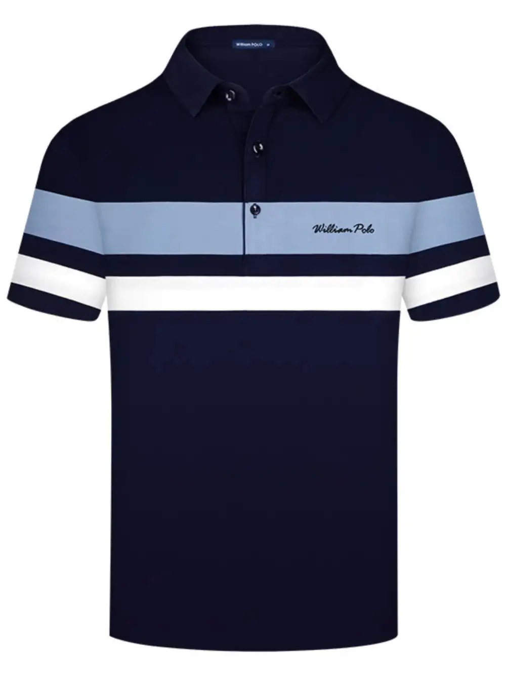 Textured Contrast Detail Short Sleeve Collared Polo Shirt