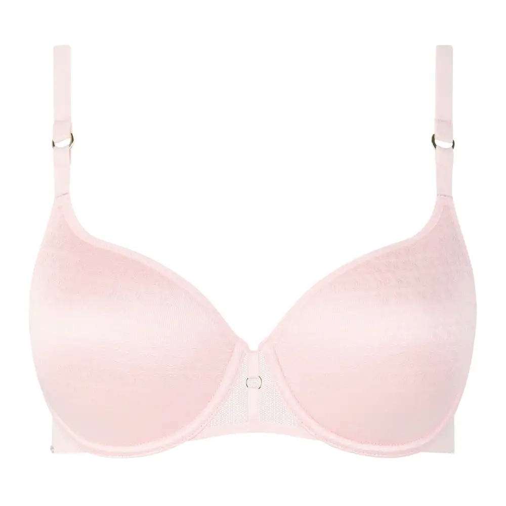 Women's Full Coverage Spacer Molded Padded Chimney Back Adjustable Straps Rounded Shape Breathable Bra