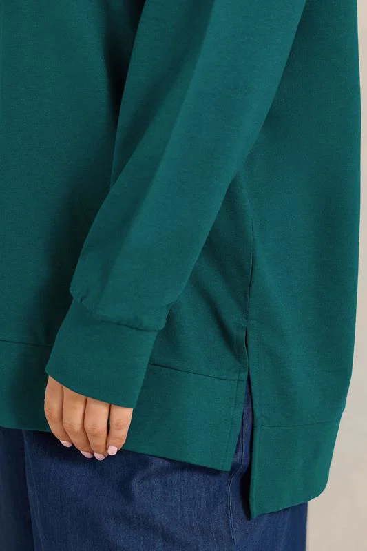 Teal Green Luxe Sweatshirt detail 3