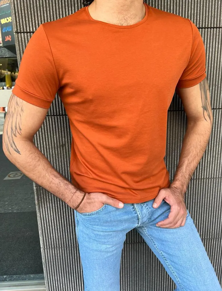 Short Sleeve Slim Fit Cotton T-Shirt