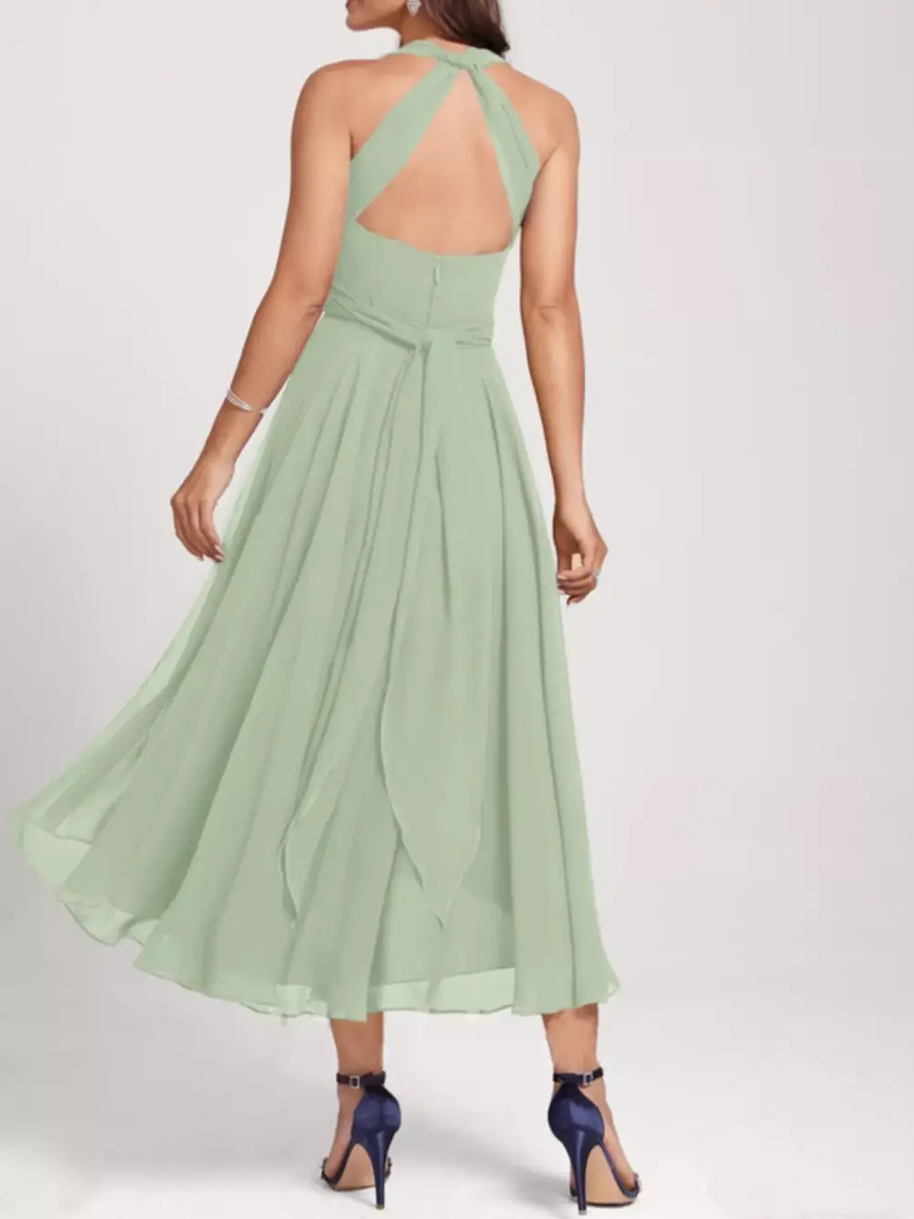 Elegant A Line Midi Dress