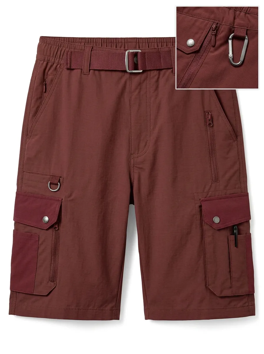 Men's Multi-Pocket Outdoor Hiking Cargo Shorts