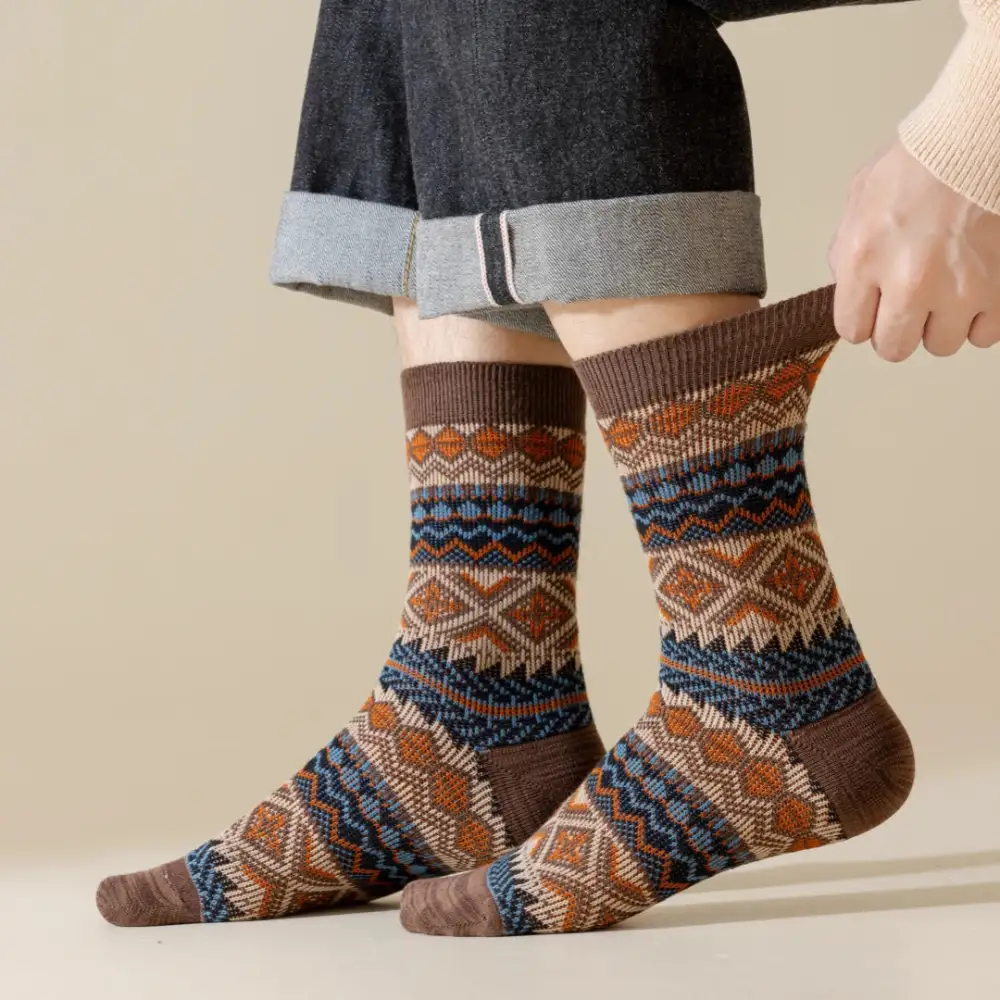Geometric Crew Socks