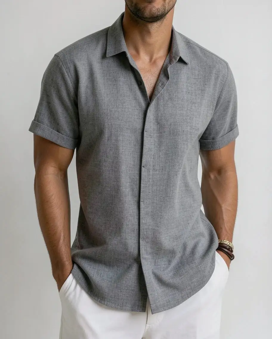 Linen Short Sleeve Casual Shirt