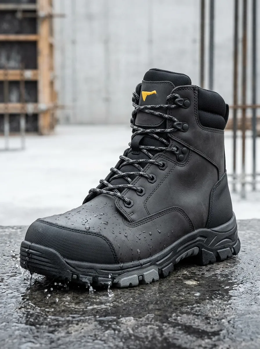 Men's Waterproof Industrial Worksite Graphic Detail Work Boots