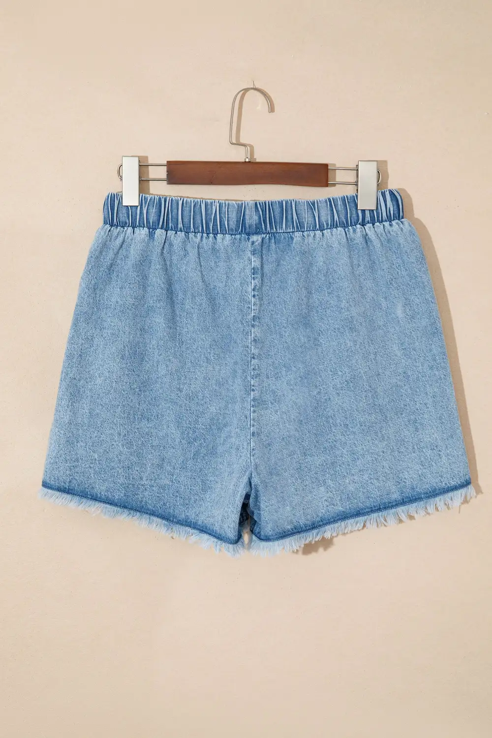 Frayed Edge Casual Denim Shorts