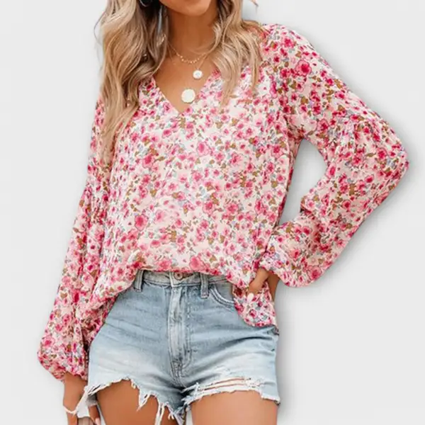 Floral Long Sleeve Blouse