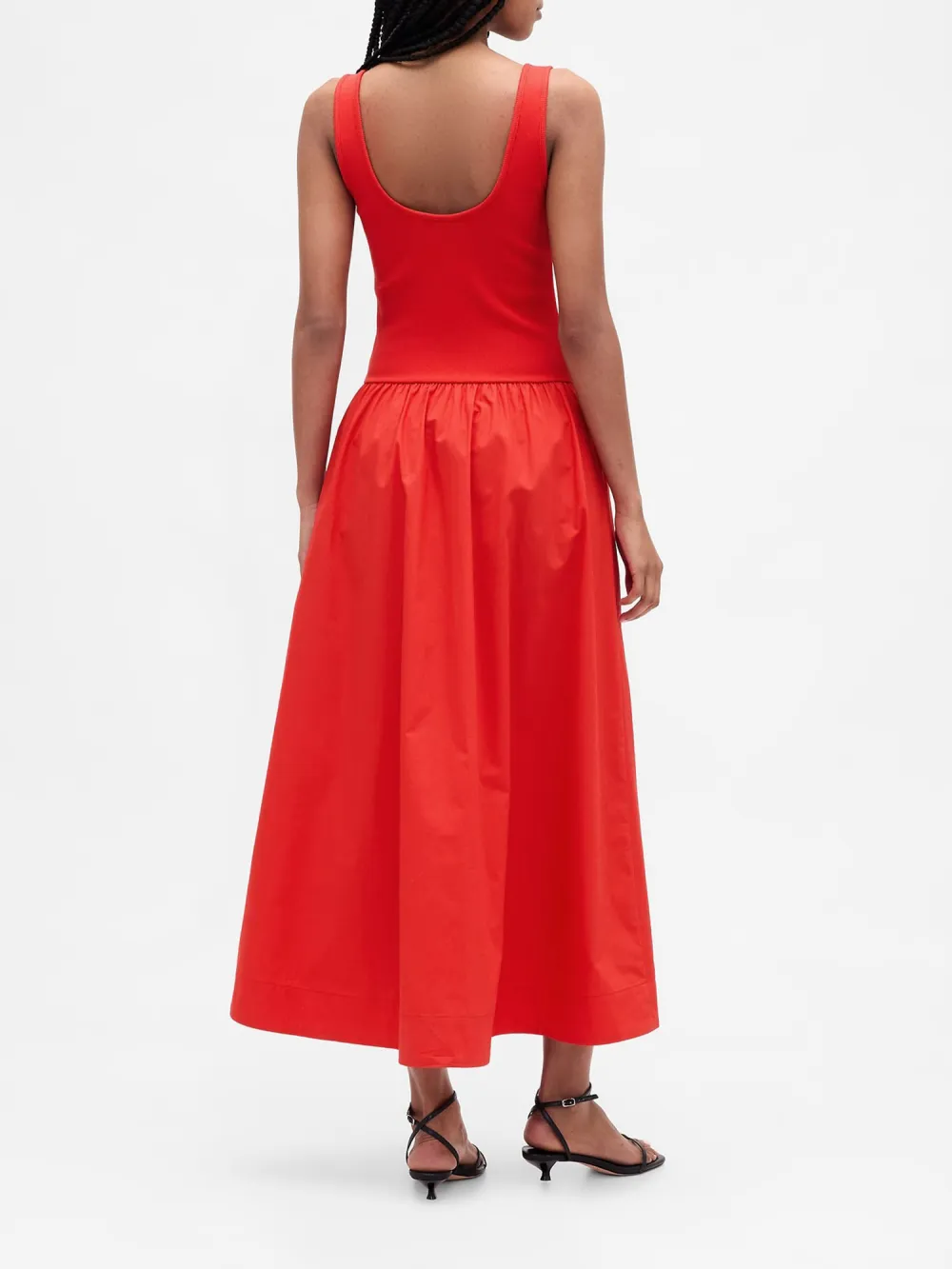 Round Neck Low Waist Dress