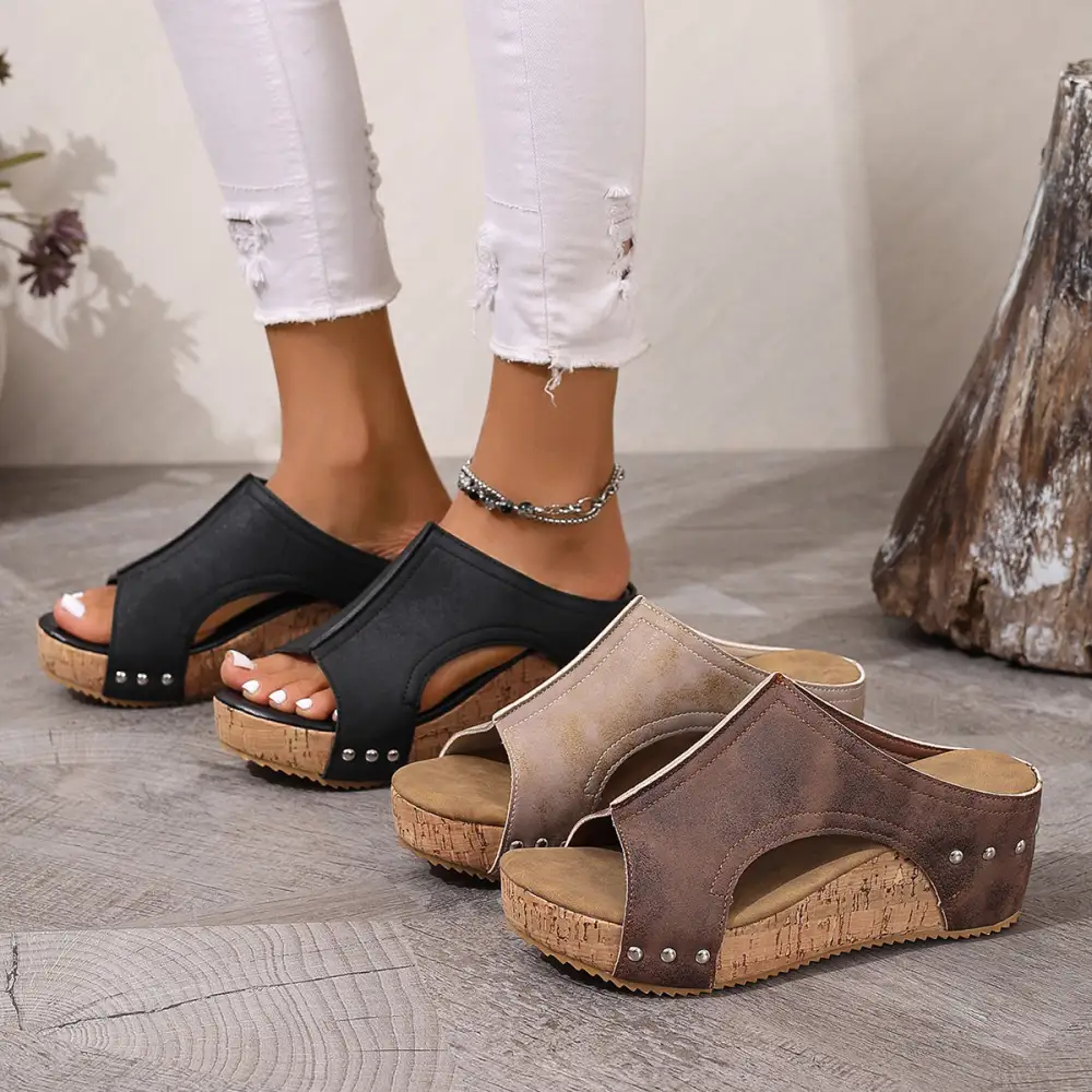 Clean Open-Toe Heeled Sandals
