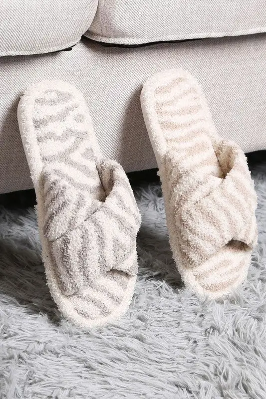 Zebra Print Women's Casual Slippers
