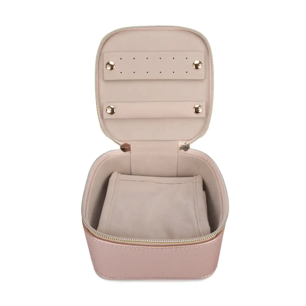 Quilted Travel Jewelry Case with Pouch