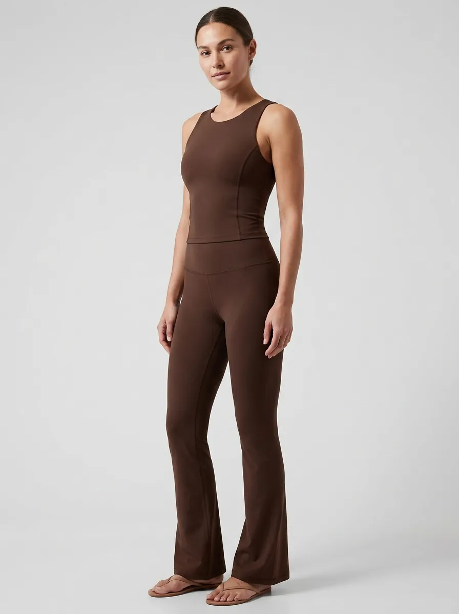 Yoga Tank-Top Women's Tank Top Flare Pants Active Set