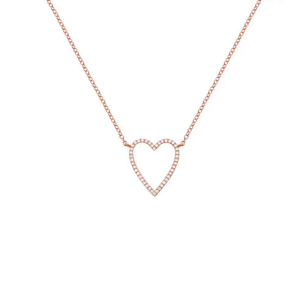 Refined Petite Heart Diamond Necklace