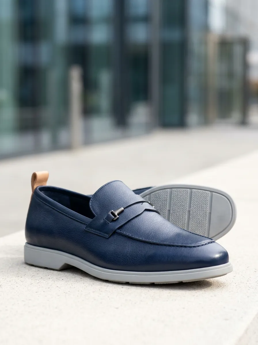 Men's Business Inspired Metal-Buckle Loafers