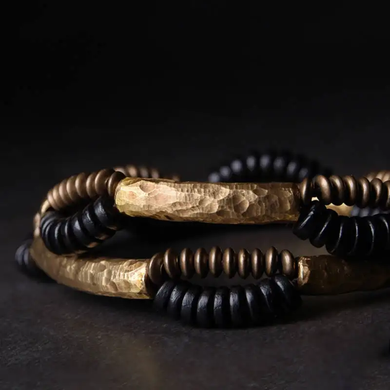 Vintage Ebony Wood Copper Handmade Bracelet