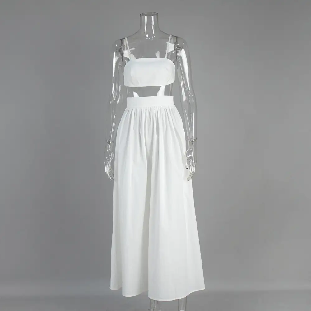 Polished Short Camisole And Long Skirt Set