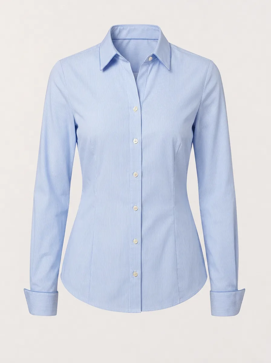 Women's Denim Cotton Striped Shirt