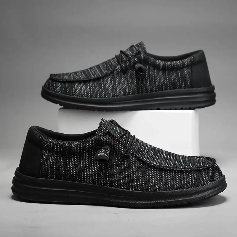 Breathable Canvas Slip-On Casual Shoes