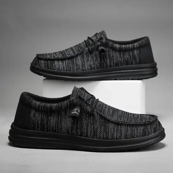 Breathable Canvas Slip-On Casual Shoes