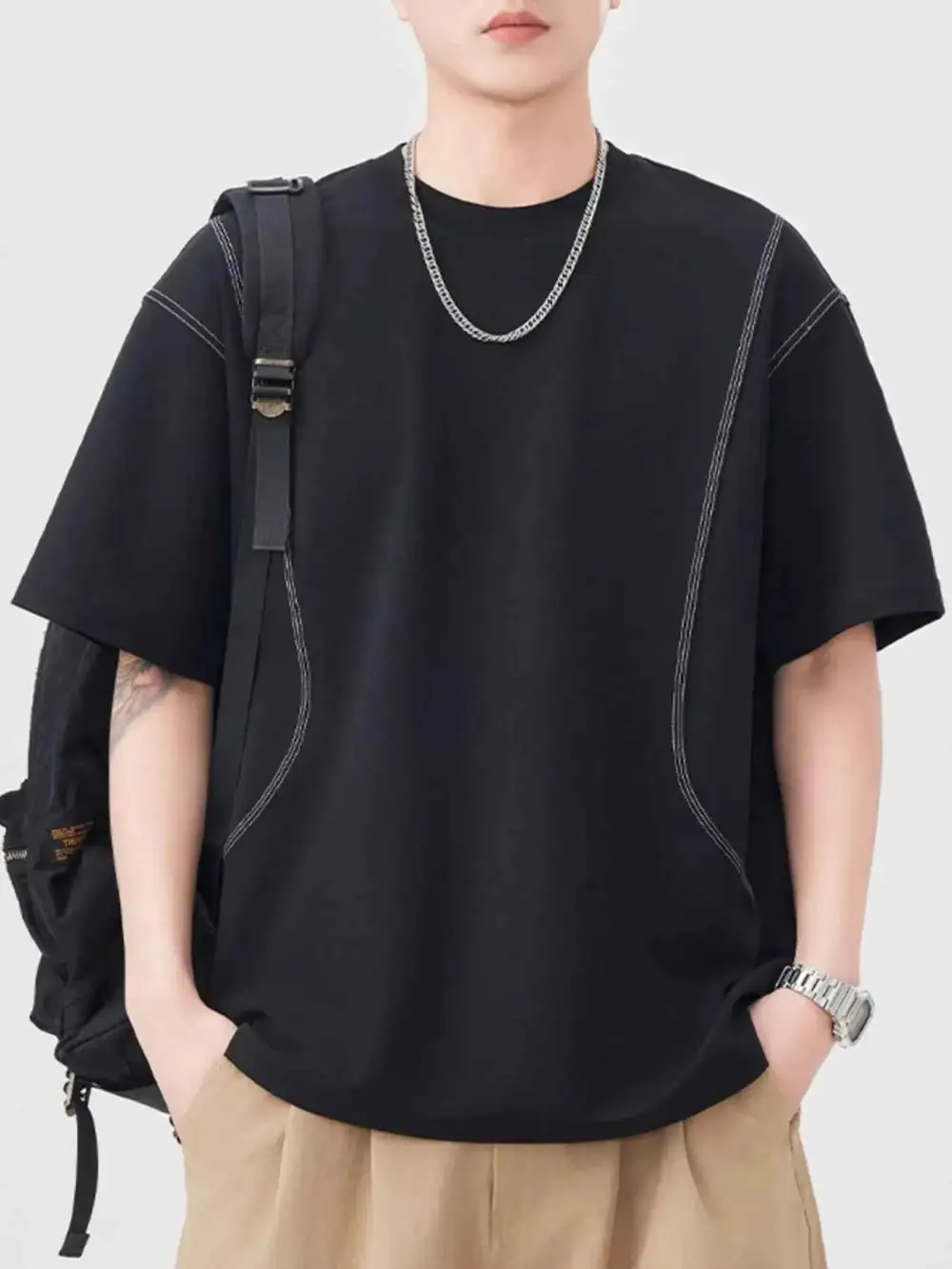 Lightweight Round Neck Short Sleeve T-Shirt