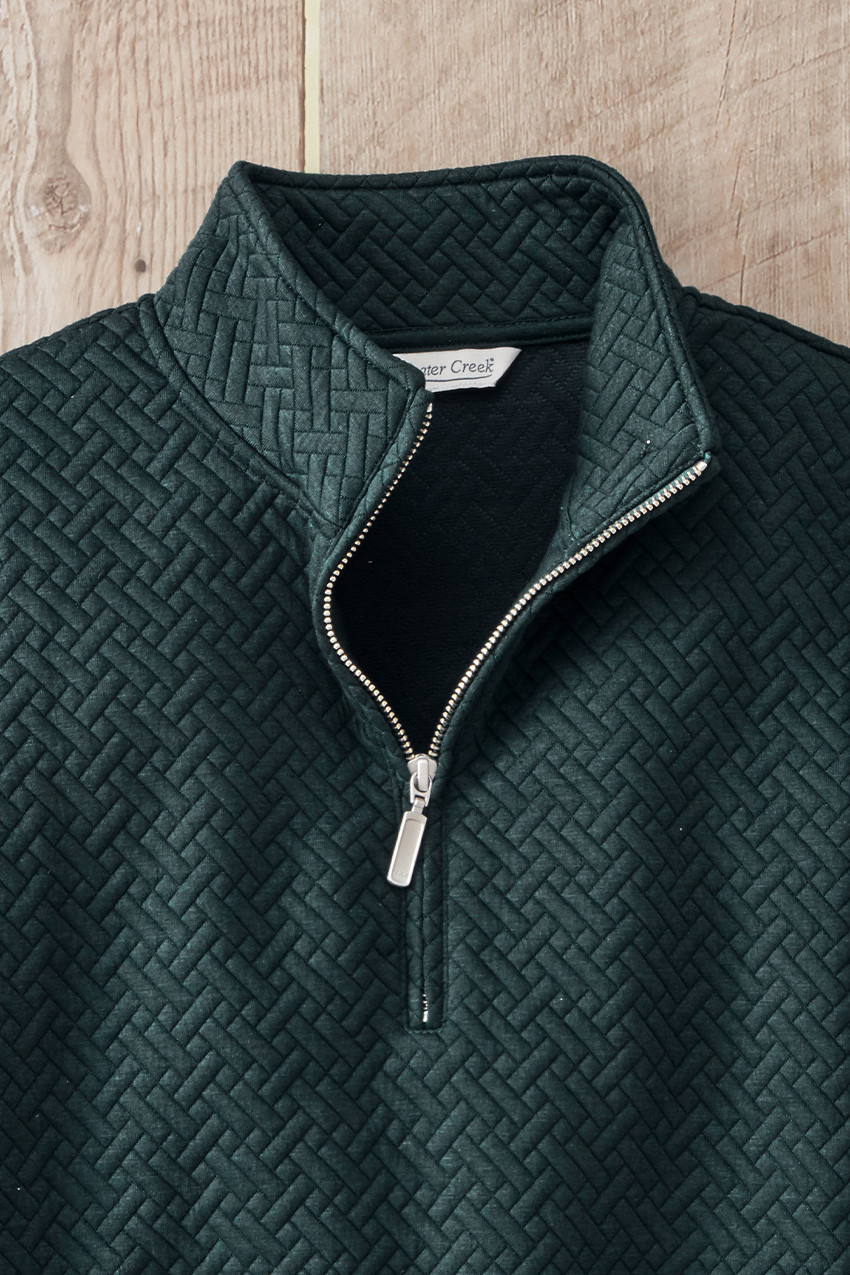 Jacquard Quarter Zip Sweatshirt