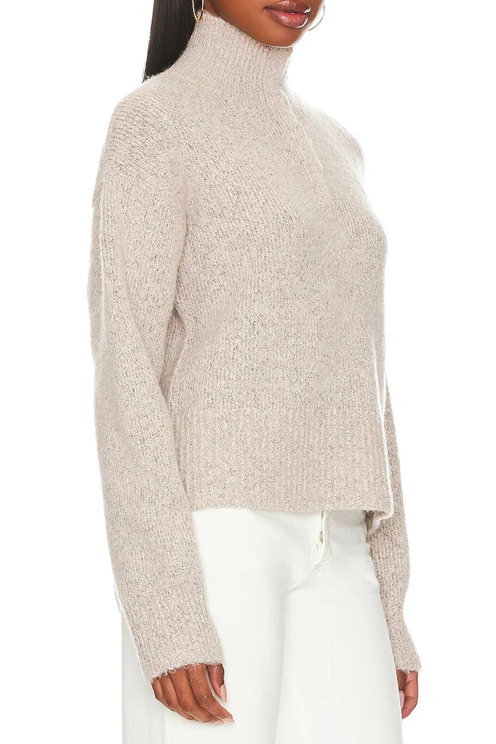 Boxy Snap Front Sweater