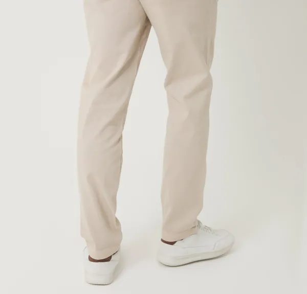 Men's Light Stone Elastic-Waist Chino Pants