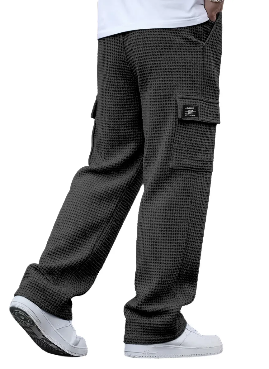 Textured Knit Utility Pocket Trousers