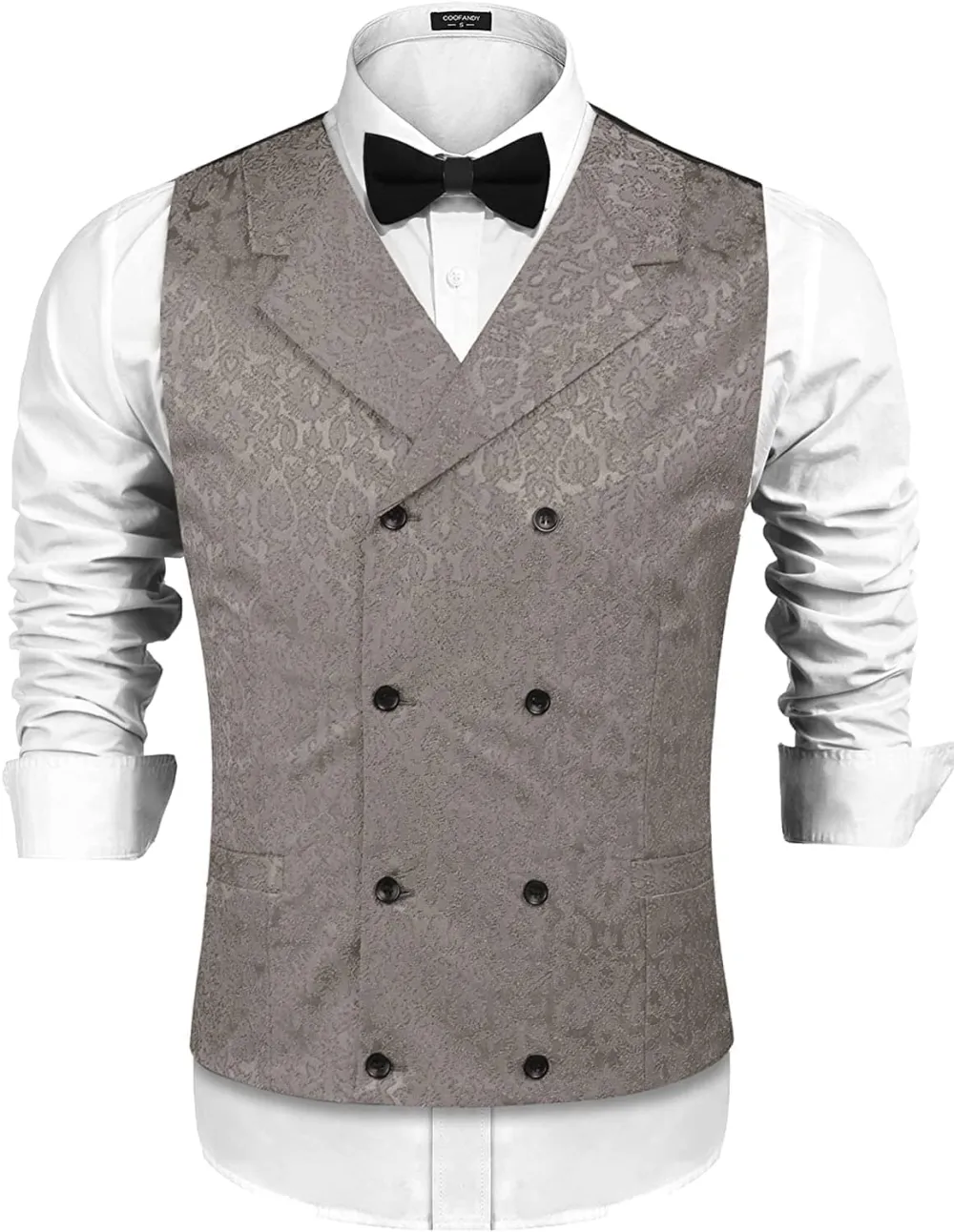 Clean Seamed V-Neck Suit Vest