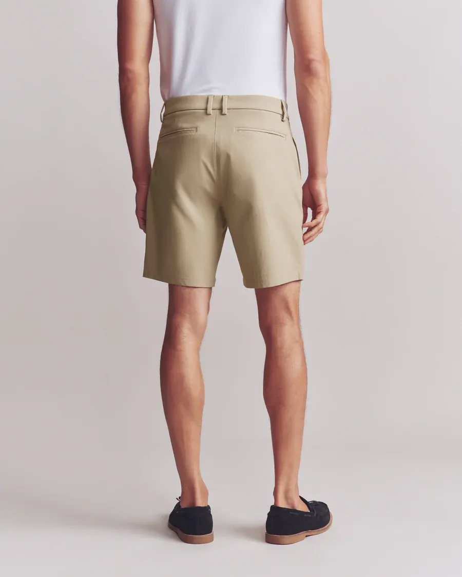 Beige Straight - Cut Men's Shorts
