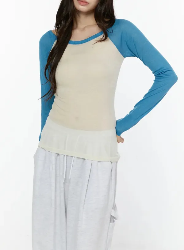Slim-Fit Raglan Top