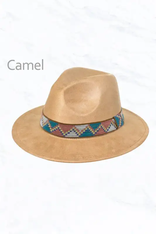 Suede Fedora Regular Peach Top with Fabric Belt