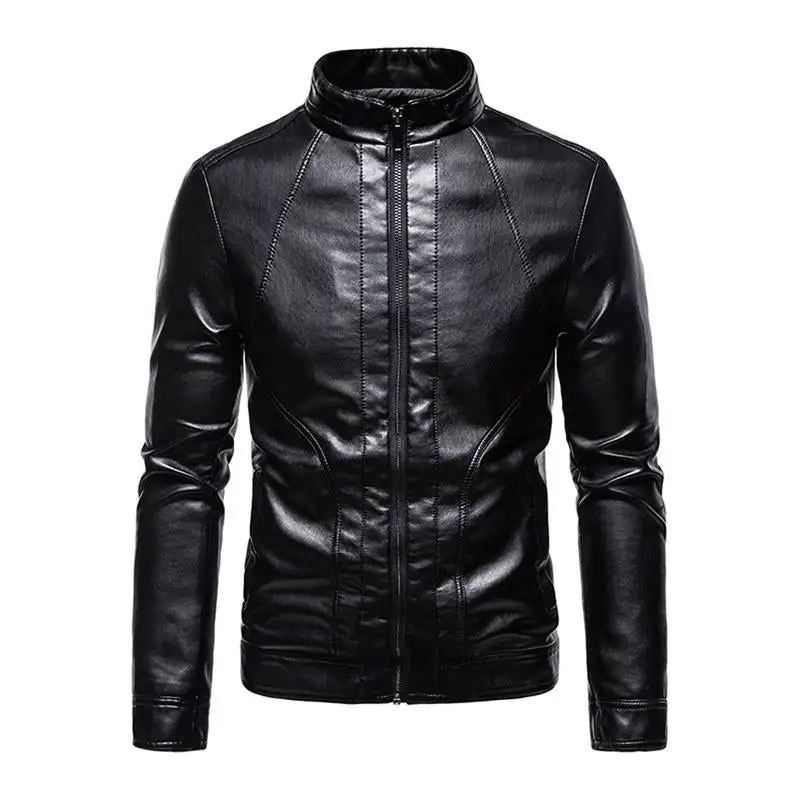 Rugged Pocket Leather Jacket