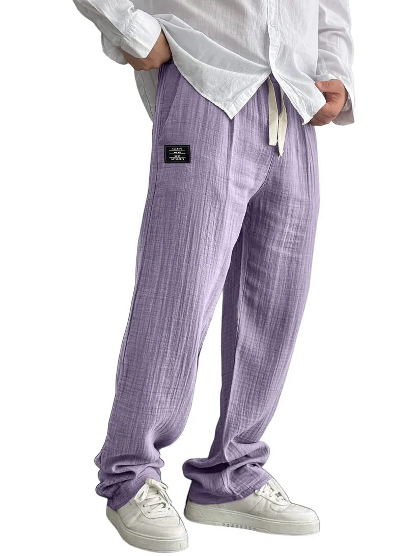 Cotton Linen Drawstring Trousers