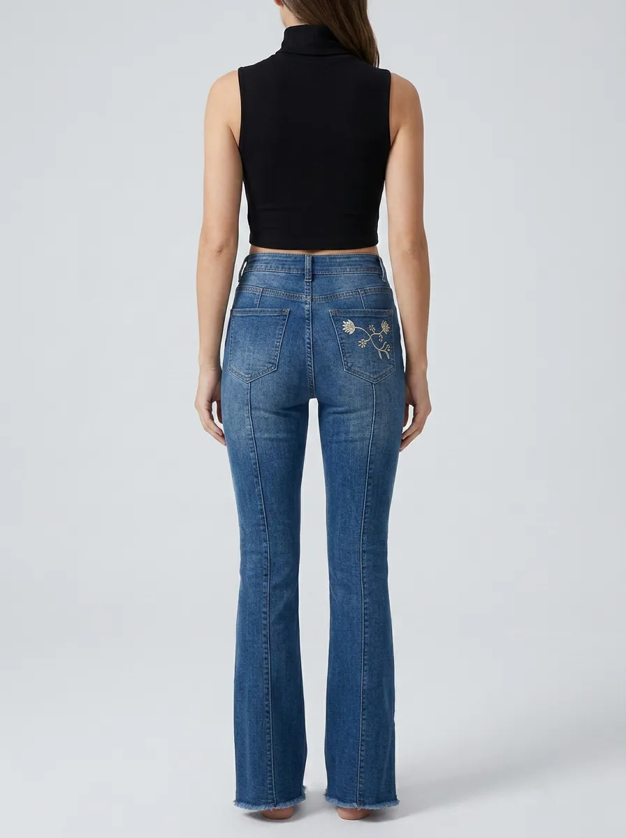 Women's High Waist Casual Denim Jeans