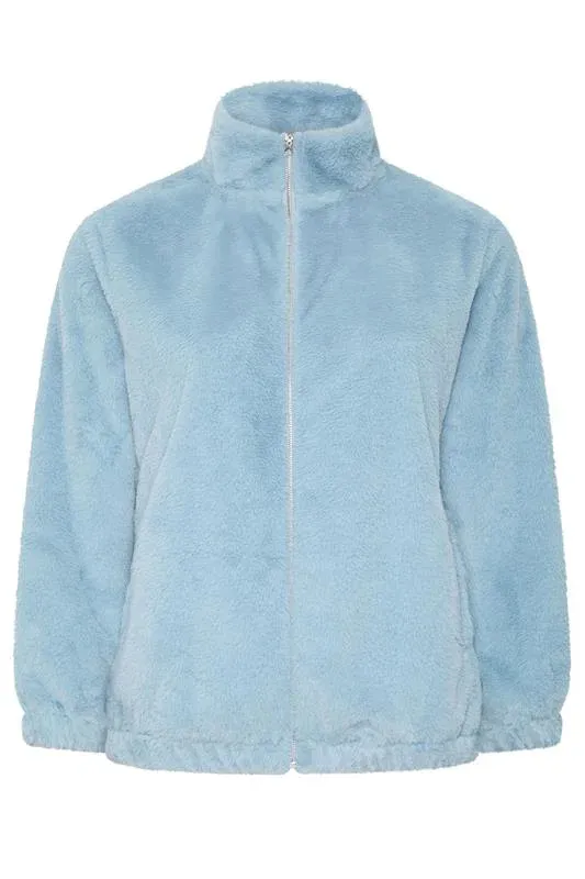 Blue Funnel Neck Fleece