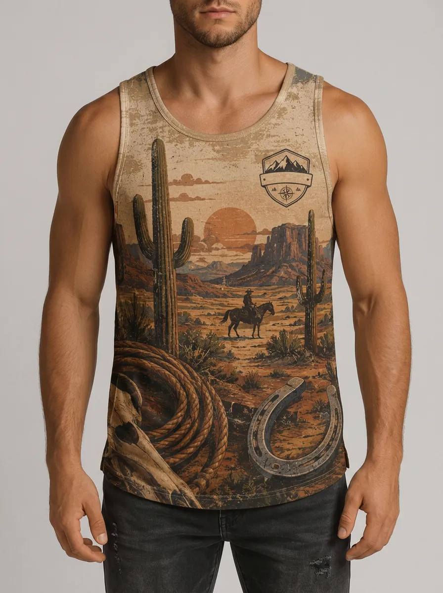 Men's Mesa Heritage Desert Graphic Print Tank Top