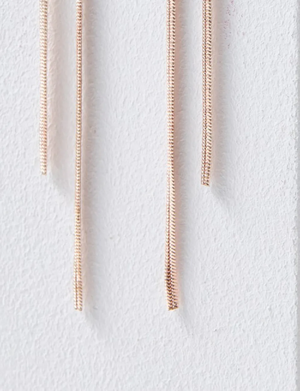 Rose Gold Long Tassel Earrings